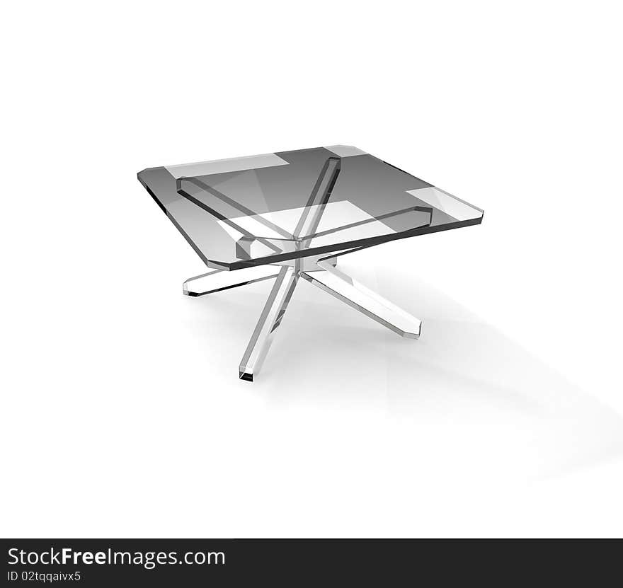 Quadratic Glass Table