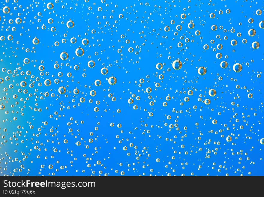 Close up of air bubble with colorful background