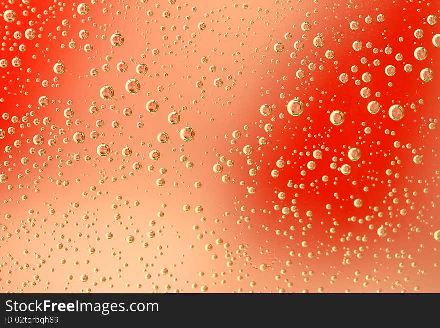 Close up of air bubble with colorful background