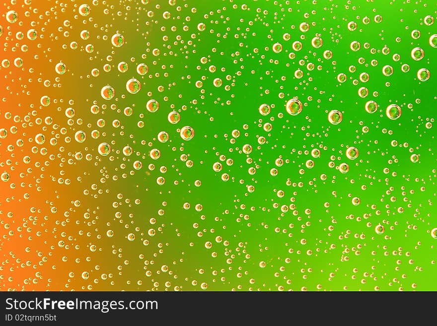 Close up of air bubble with colorful background