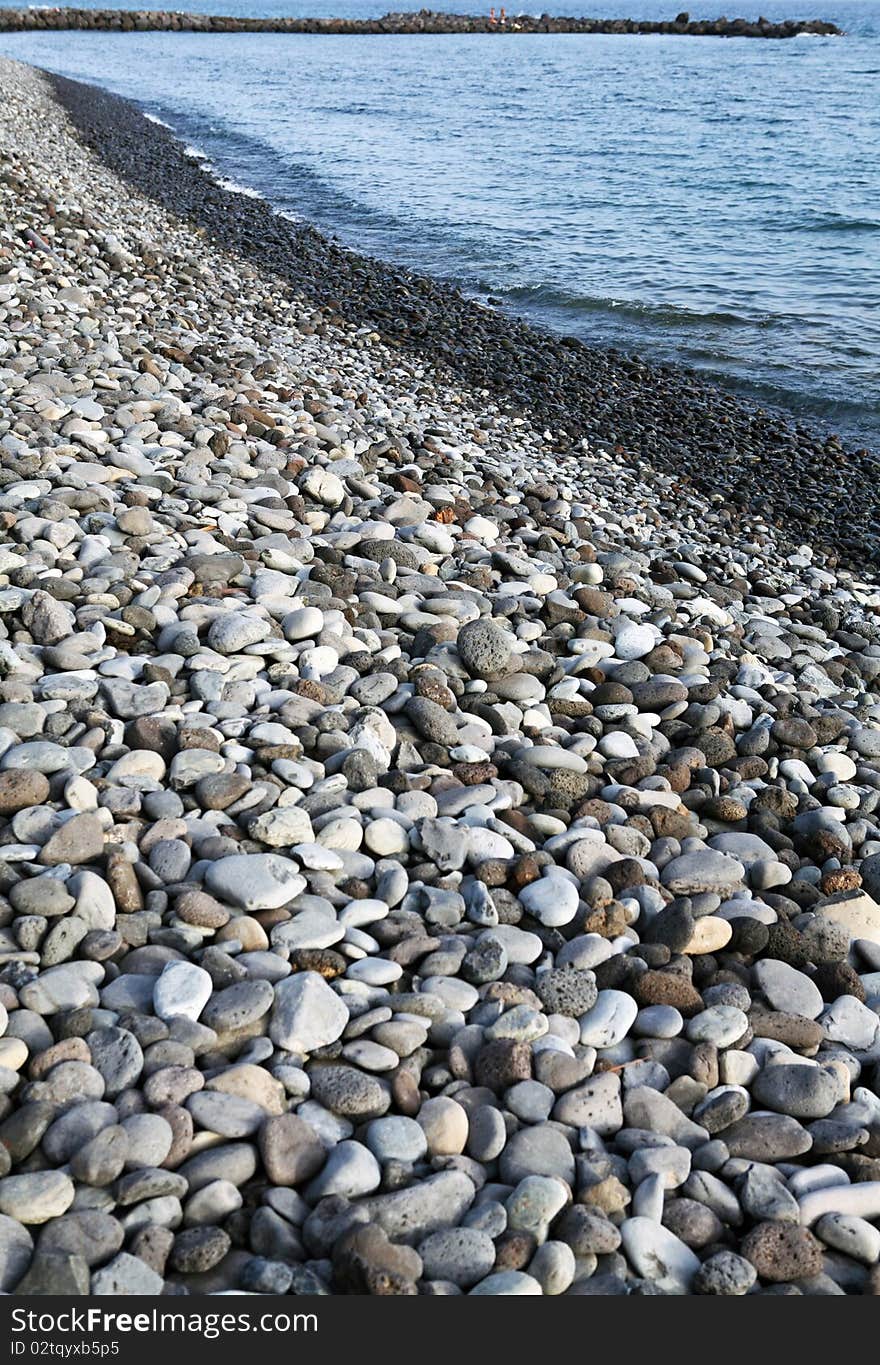 Pebbles on beach of Costa Adeje on Tenerife. Pebbles on beach of Costa Adeje on Tenerife