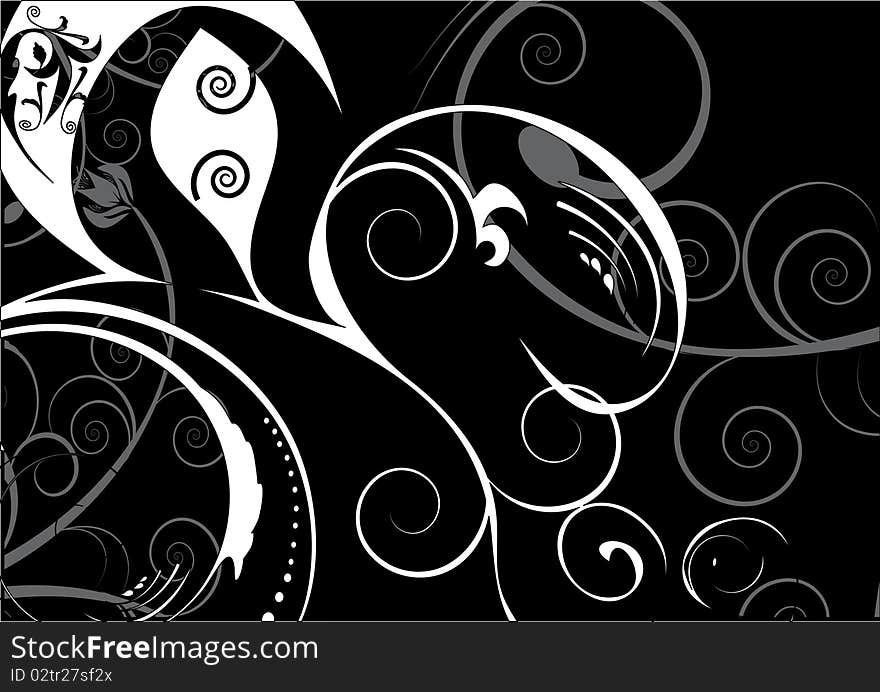 Abstract decorative flowers design