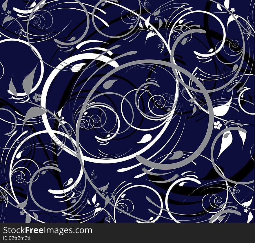 Blue and white decorative design