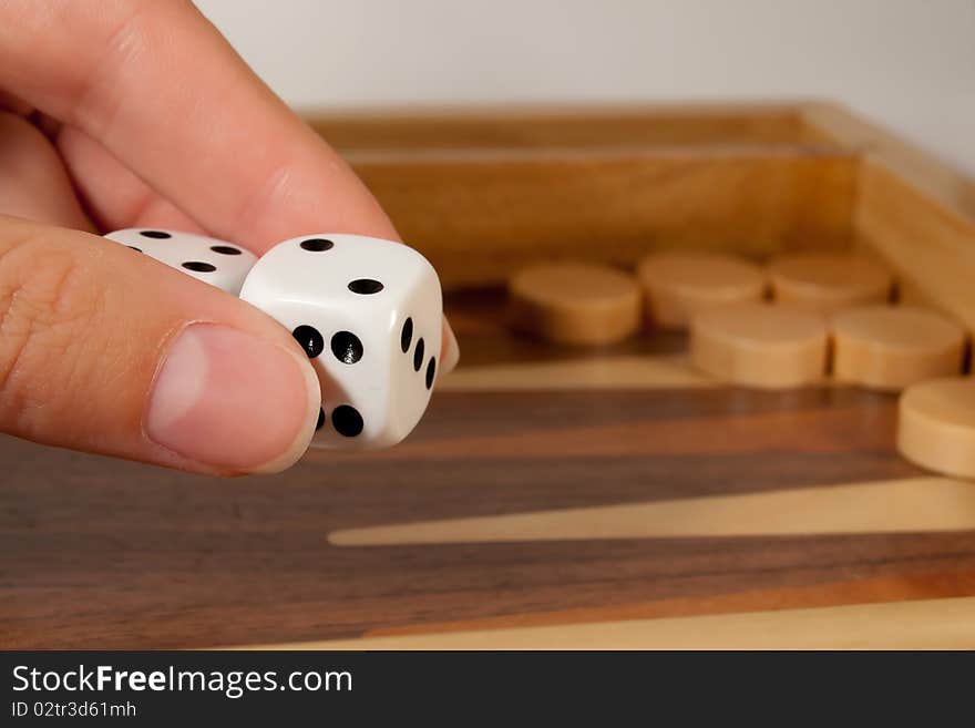 Hand Throwing Cubes