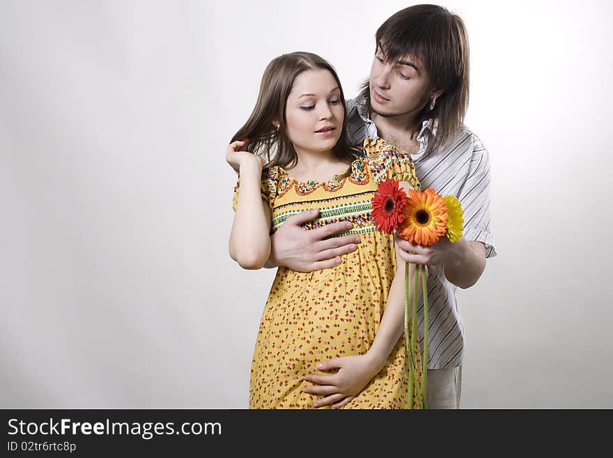 Happy couple waiting for baby