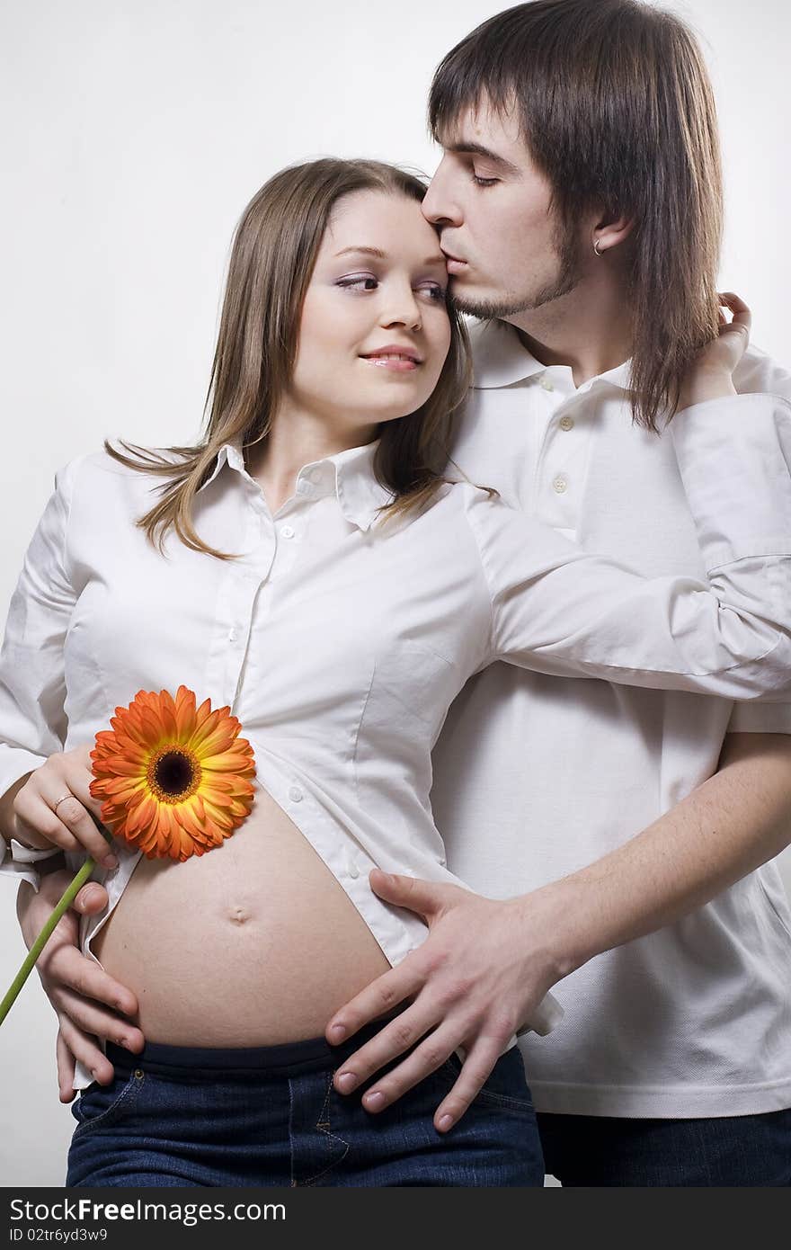 Happy couple waiting for baby