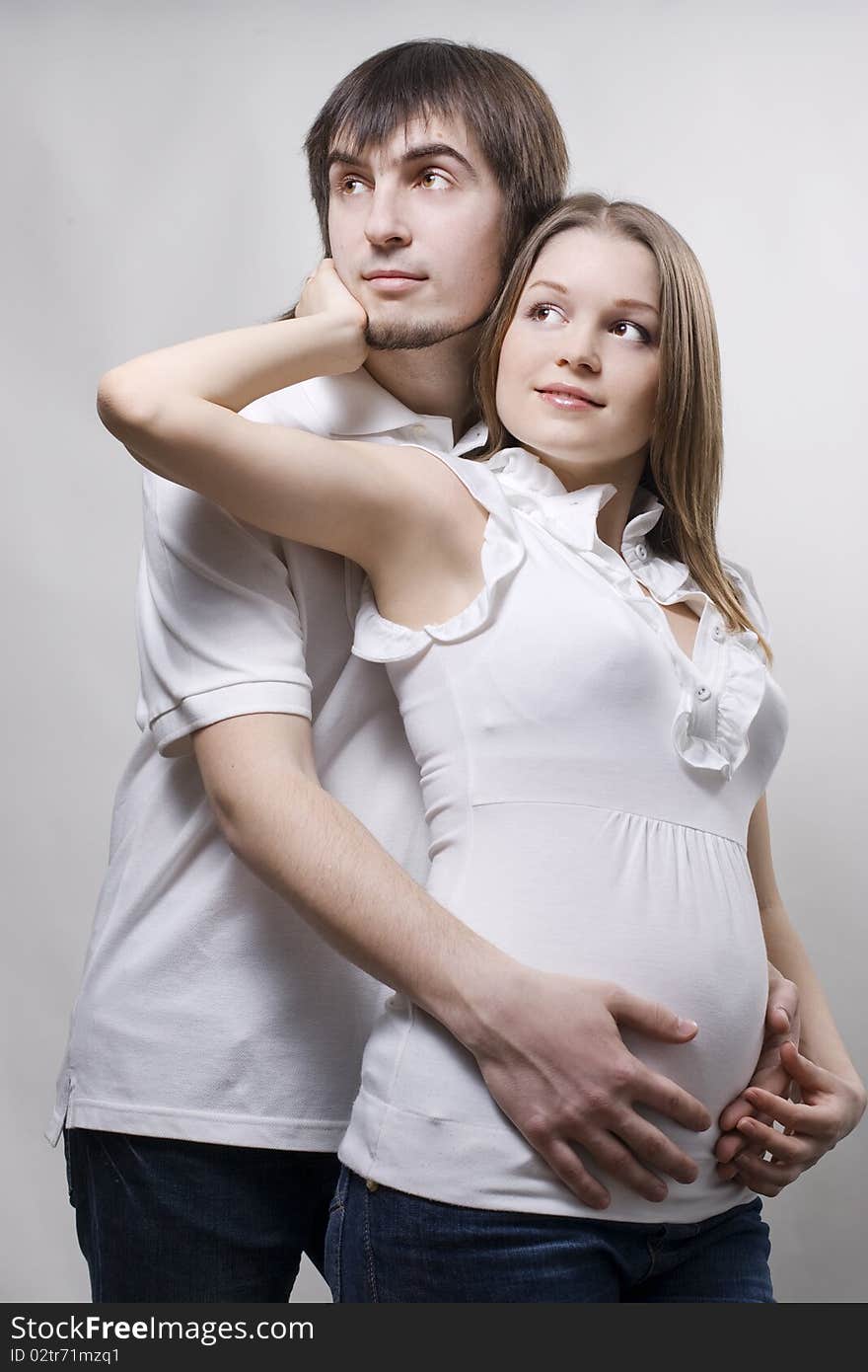 Happy couple waiting for baby