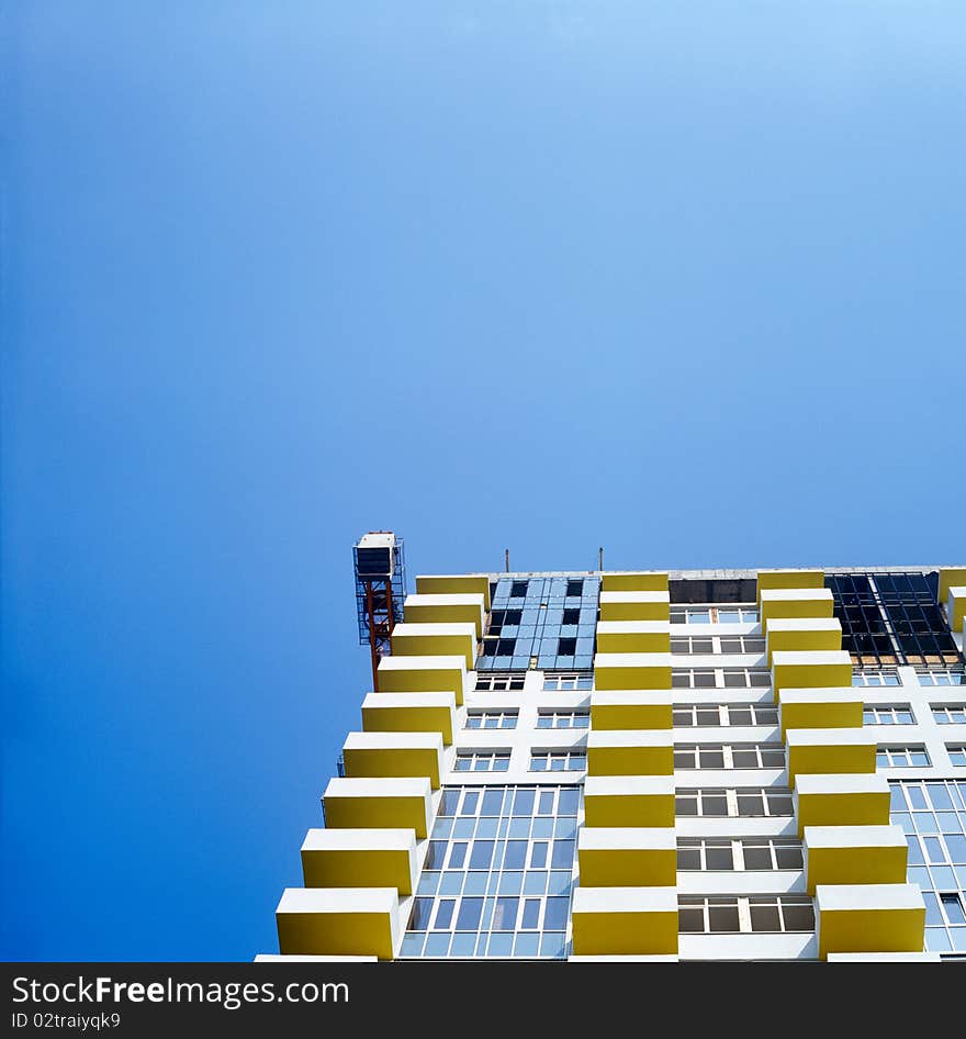 Under construction condo building.