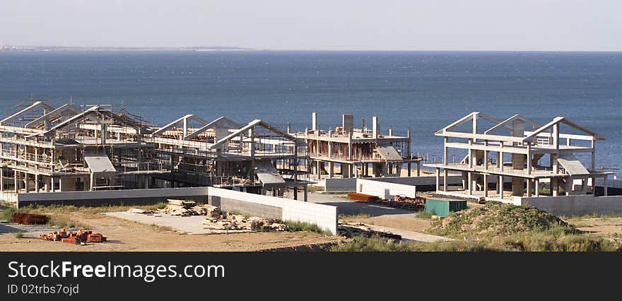 Holiday residence under construction, located at the Black Sea coast. Holiday residence under construction, located at the Black Sea coast