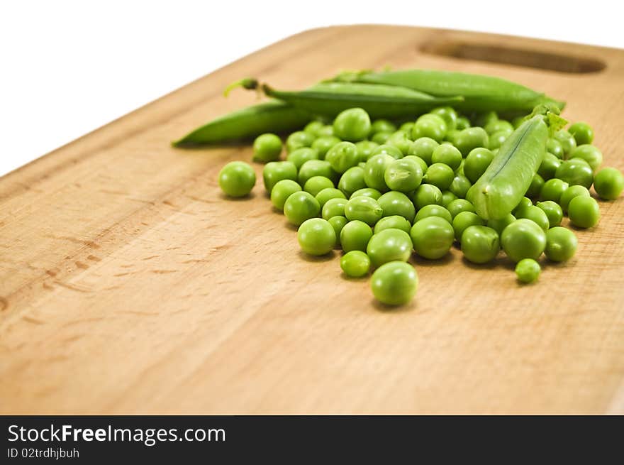 Green peas in the photo