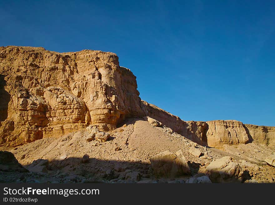 Sandstone rocks in the desert