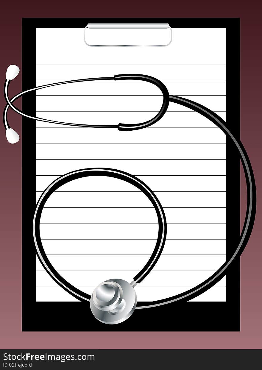 Illustration medical background , stethoscope background .