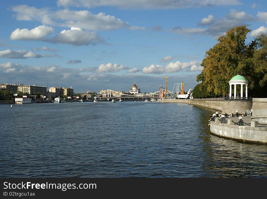 Pushkinskaya Quay, Moscow, Russia