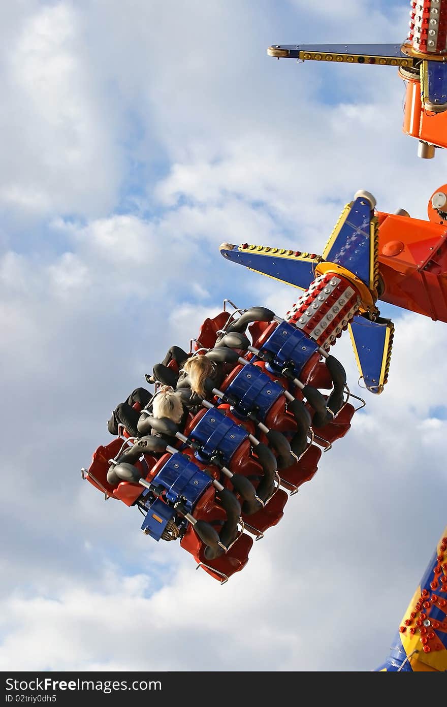 Fragment of the attraction roller coaster