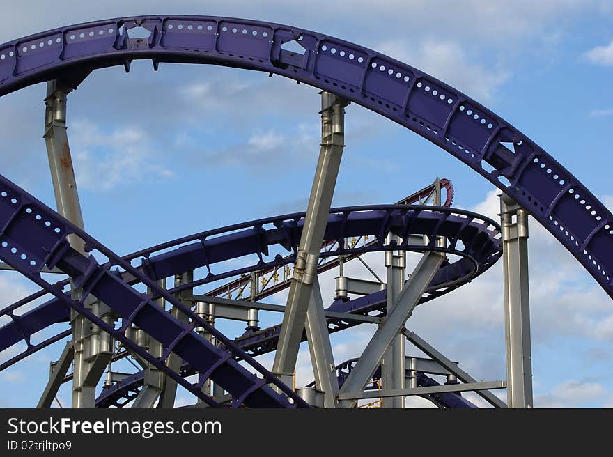 Fragment of the attraction roller coaster