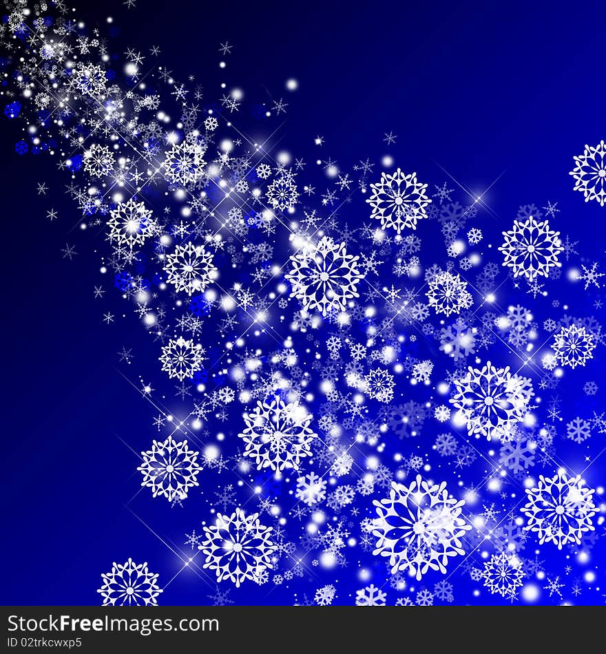 Beautiful background with nice snowflakes