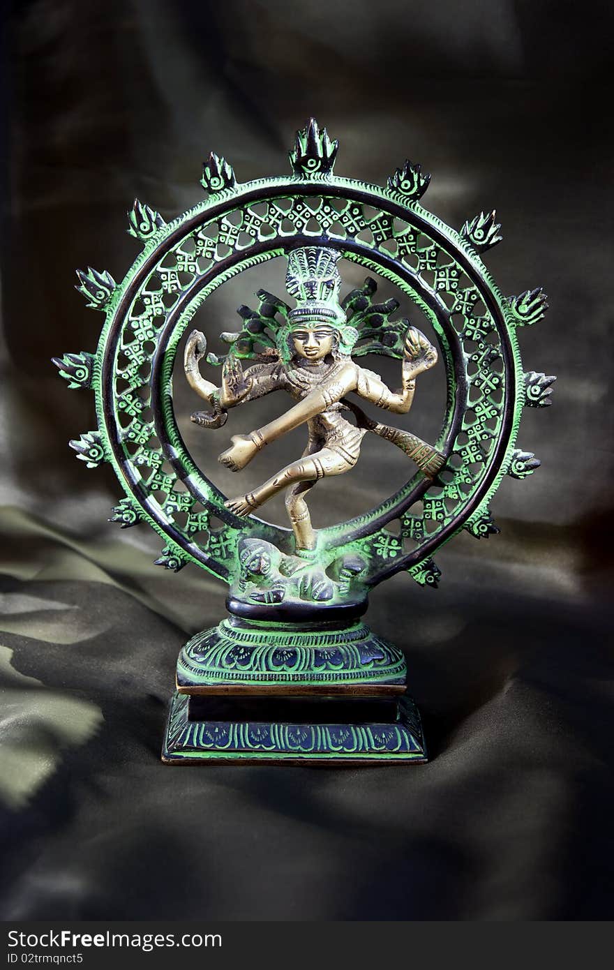 Green artwork of a dancing shiwa godess with dark background. Symbol of Hinduism and India. Green artwork of a dancing shiwa godess with dark background. Symbol of Hinduism and India.