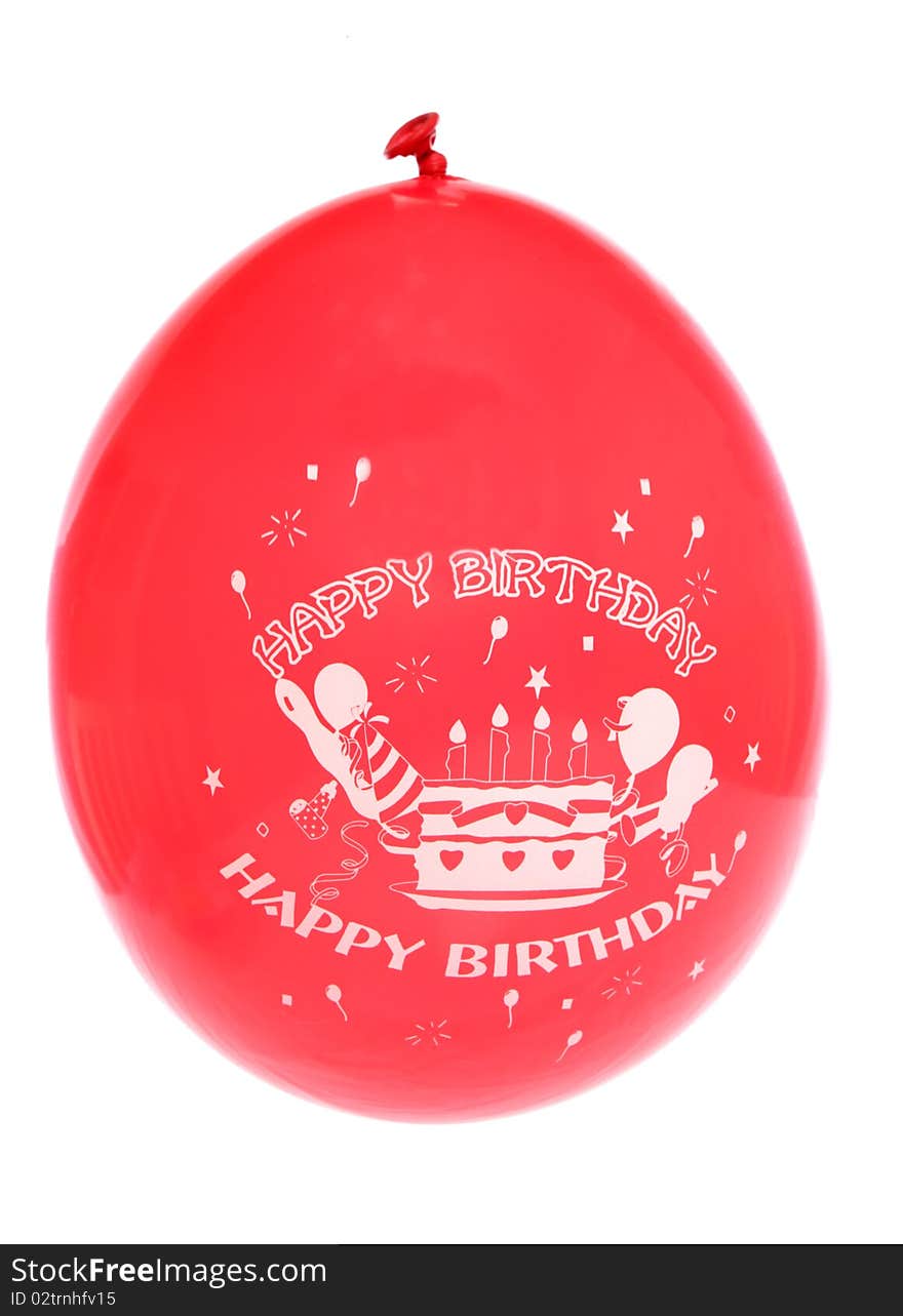 Red Happy Birthday Balloon