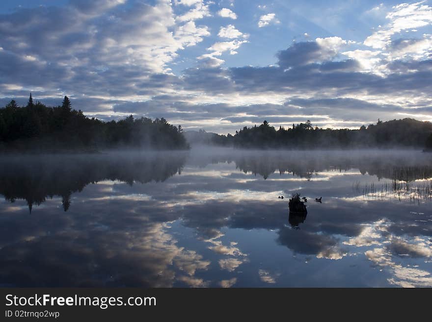 Early morning in the Adirondack Mountains. Early morning in the Adirondack Mountains