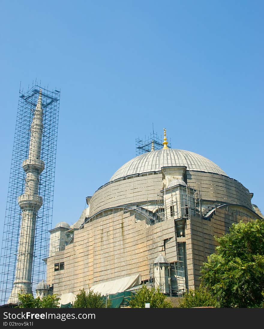 A Mosque under sontruction in Istabul city. A Mosque under sontruction in Istabul city