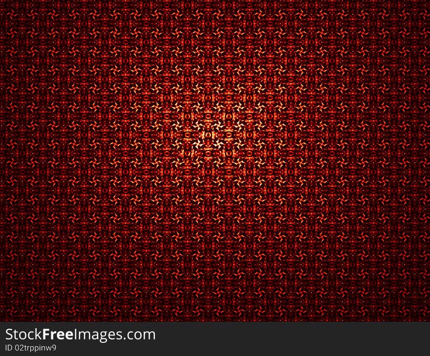 Intricate fractal pattern of male and female swastikas on deep red background. Intricate fractal pattern of male and female swastikas on deep red background