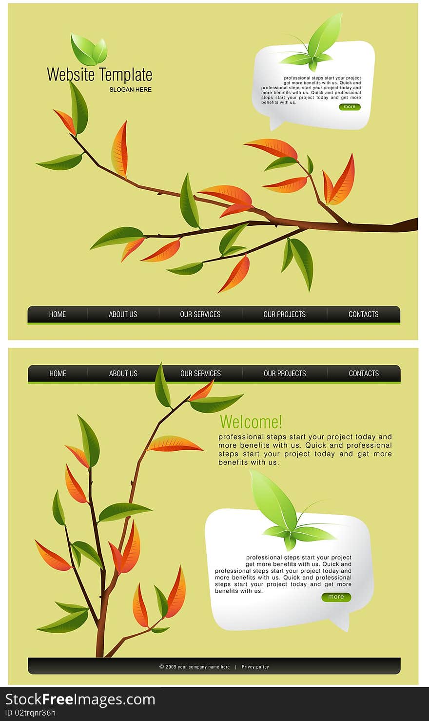 Website Template, easy to use in adobe Photoshop, Flash or Illustrator to export it to HTML format, just edit or replace text and add your sub pages.