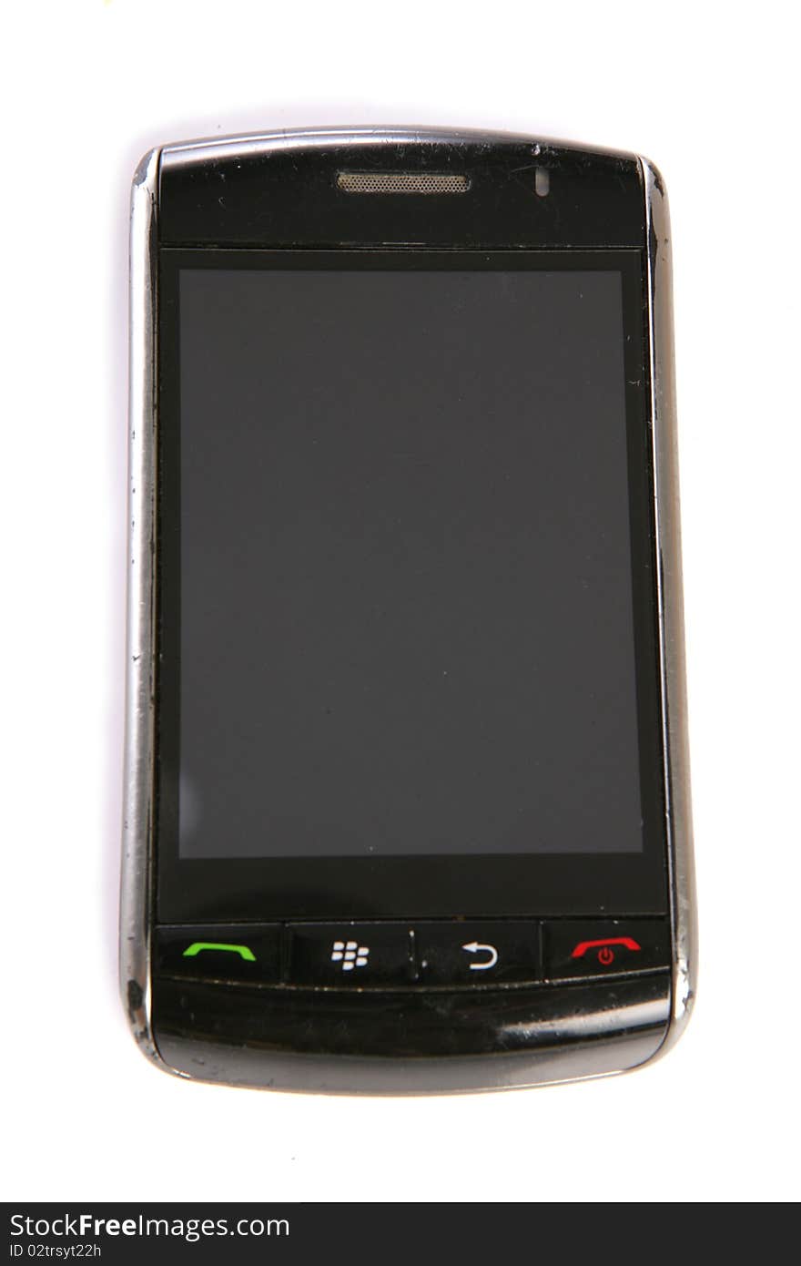 Modern touch screen phone studio cutout