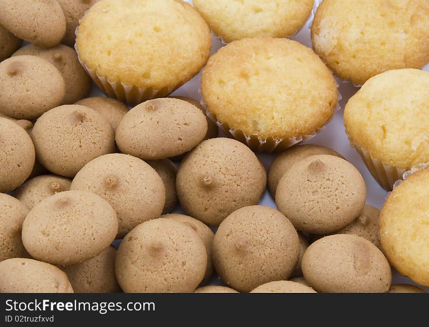 Madeleines and cookies