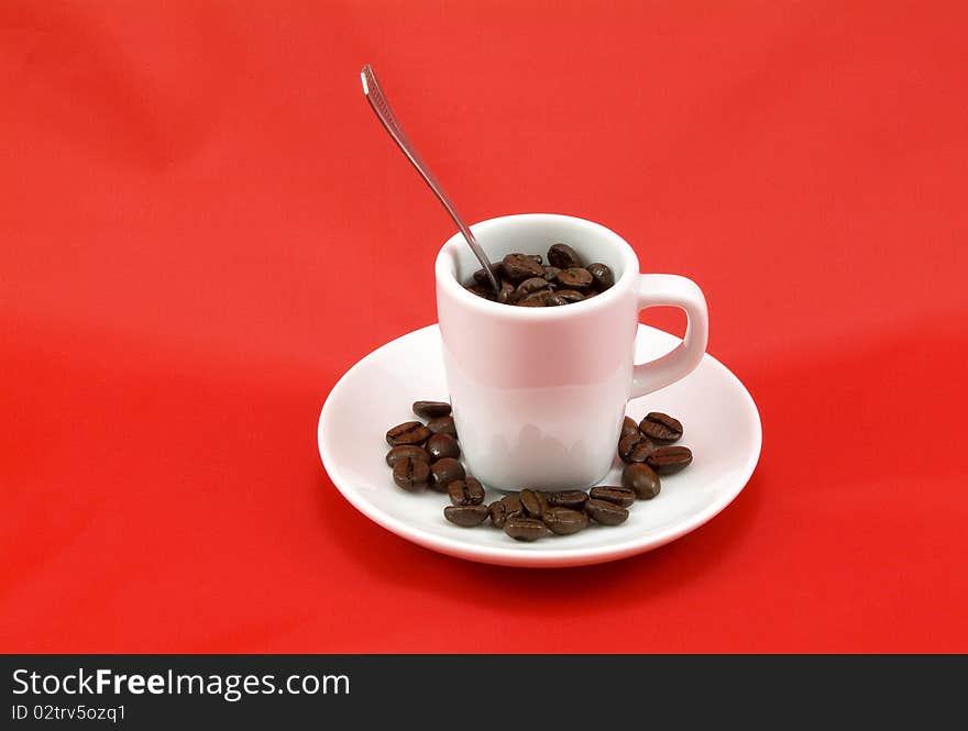 Cup With Coffee Beans