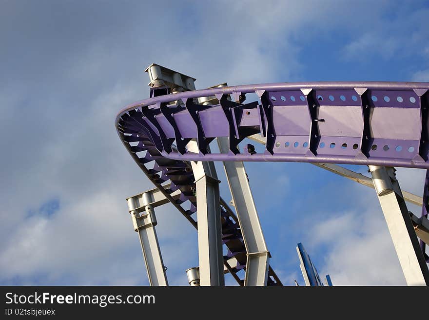 Fragment of the attraction roller coaster