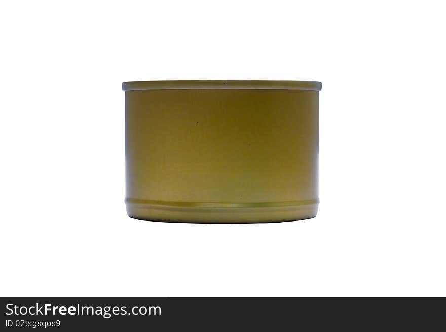 This picture is a can on white background. This picture is a can on white background