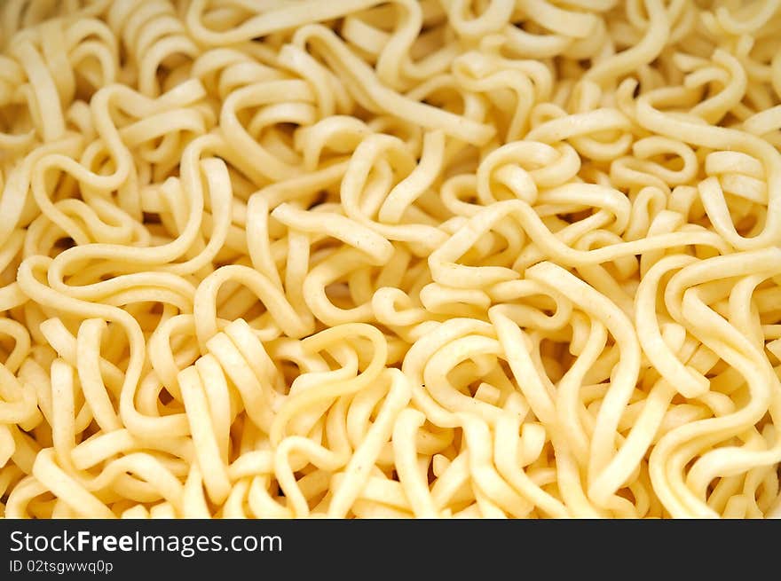 Closeup of dried noodles