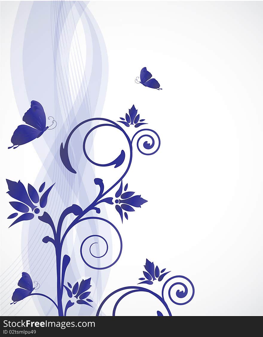 Floral vector background An excellent example to illustrate the book, creating wallpaper pattern fabric, interior design, packaging, book cover