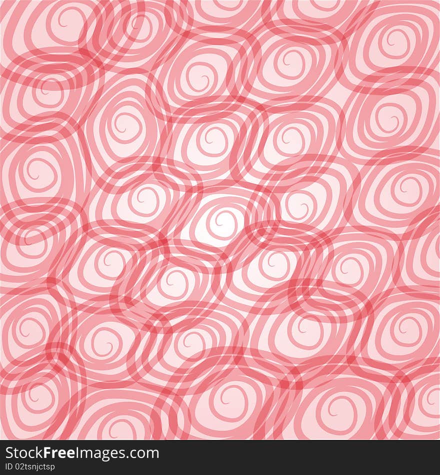 Abstract spirals of pink color, randomly arranged among themselves. Abstract spirals of pink color, randomly arranged among themselves.