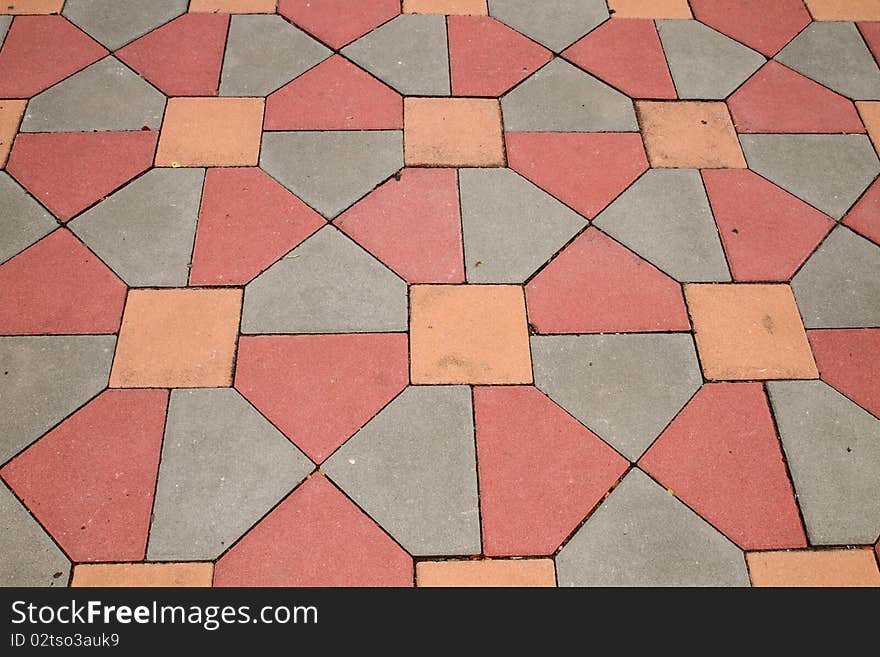 Floor texture on tiles background