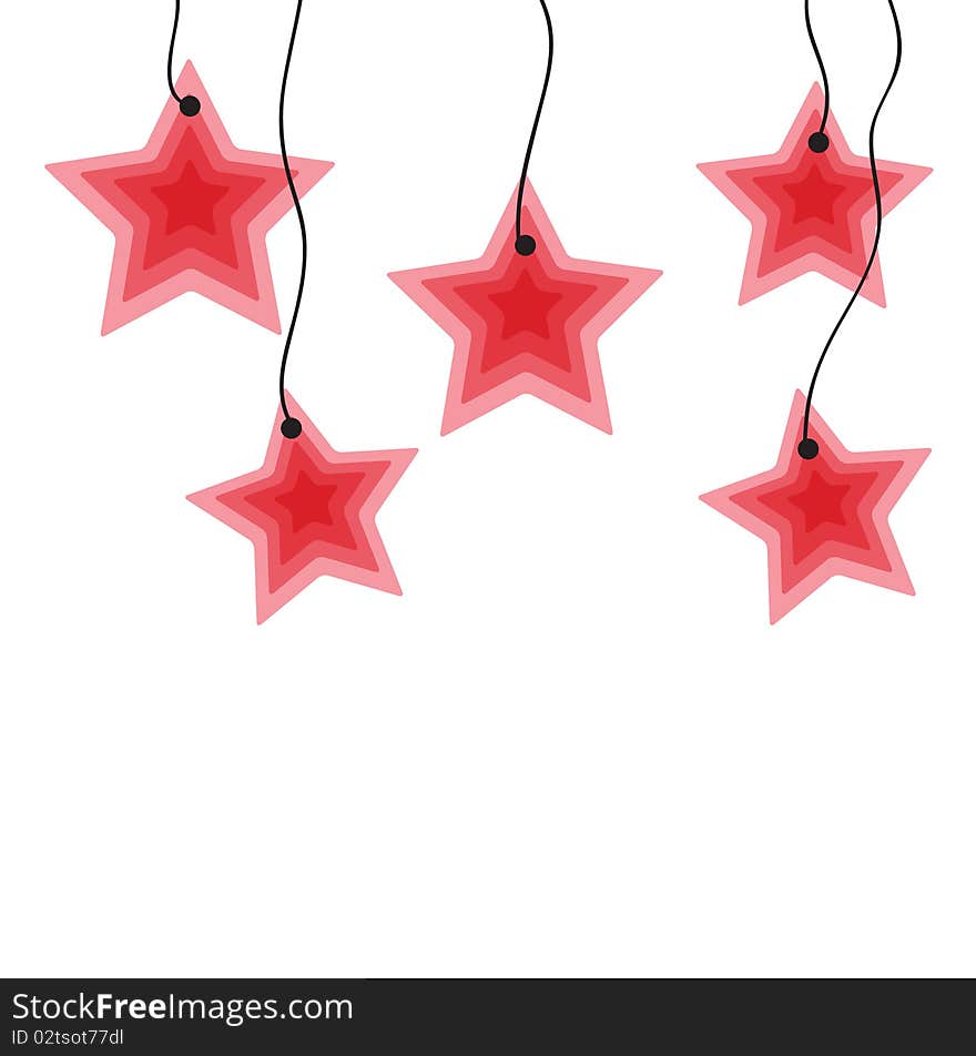 Christmas Red Stars for interior decoration and Christmas tree. Christmas Red Stars for interior decoration and Christmas tree