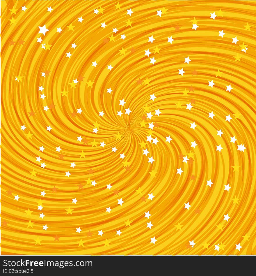 Abstract background with stars and waves