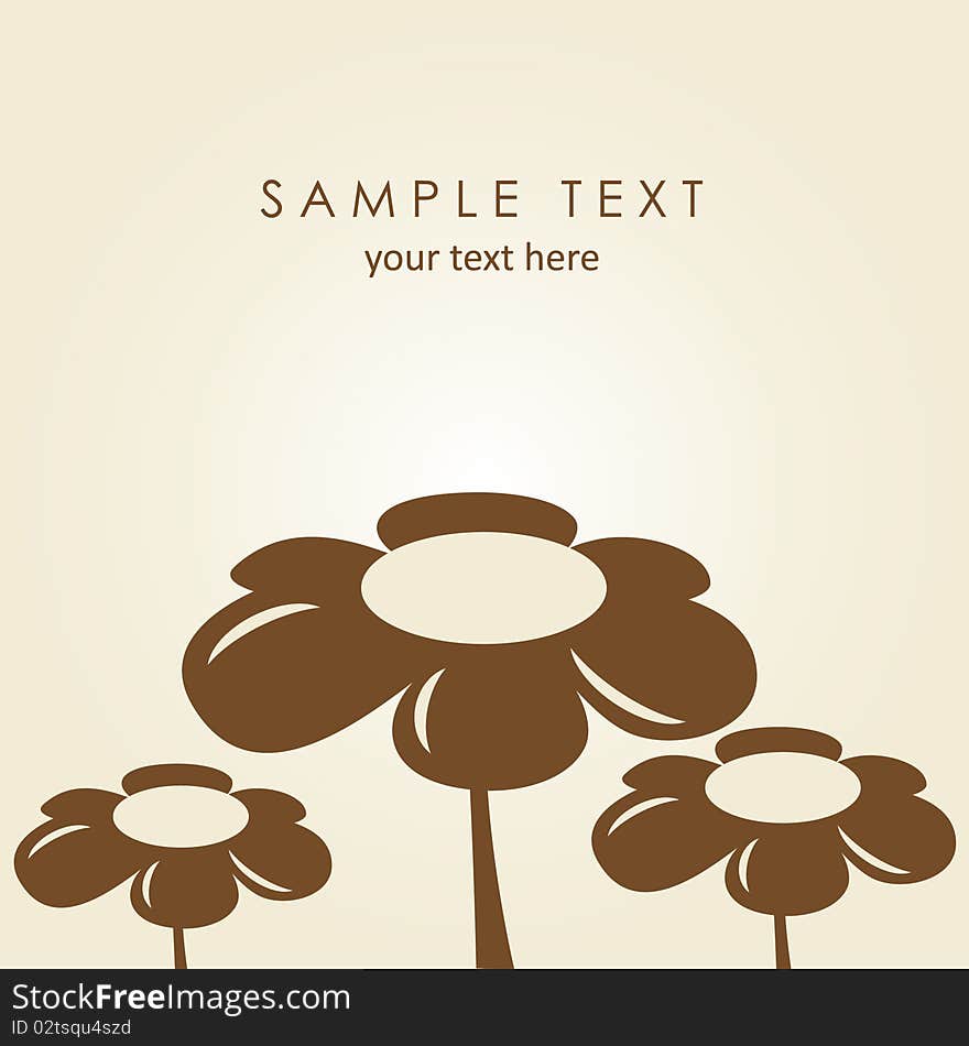 Beautiful retro flowers in shades of brown with large petals. Beautiful retro flowers in shades of brown with large petals