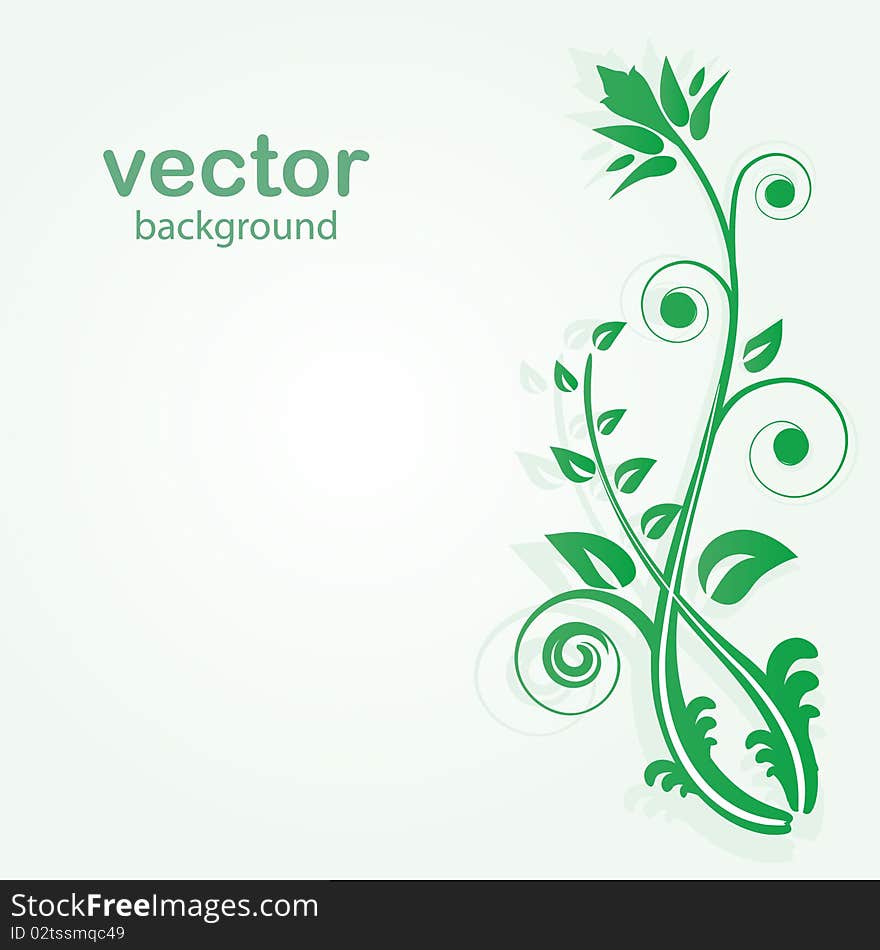 Abstract Floral Background.Vector Card