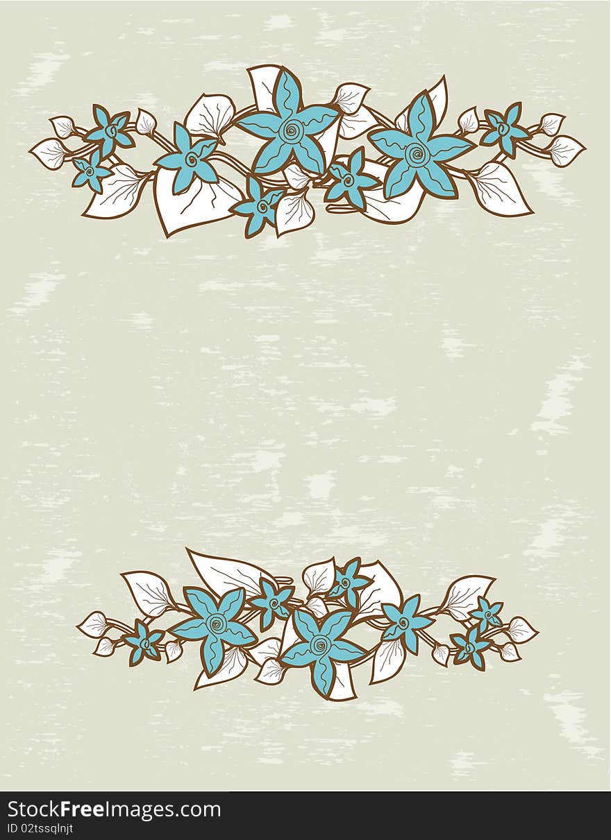 Flowers on a quiet background with pastel colors. Flowers on a quiet background with pastel colors