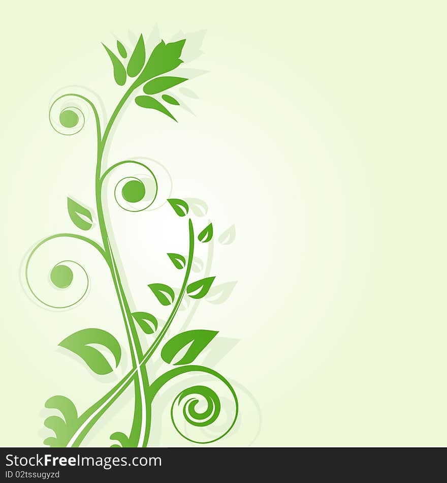 Abstract Floral Background.Vector Card