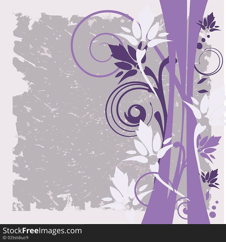 Abstract Floral Background.Vector Card