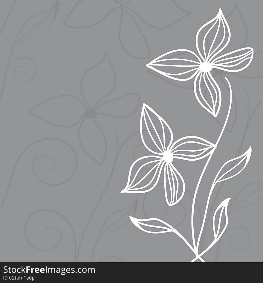 Flowers on a quiet background with pastel colors. Flowers on a quiet background with pastel colors