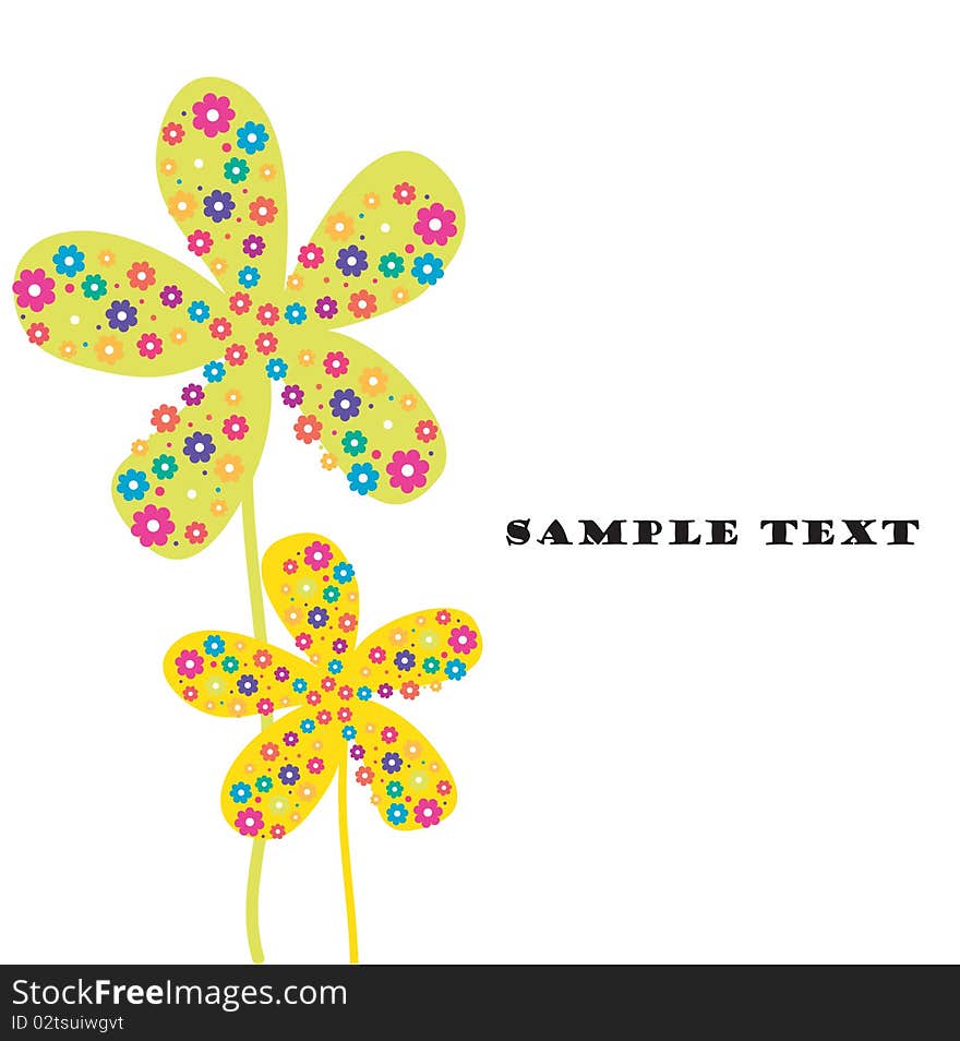 Abstract Floral Background.Vector Card