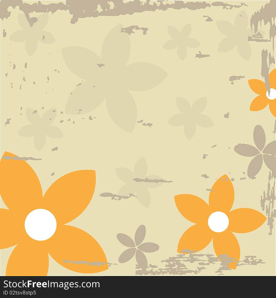 Flowers on a quiet background with pastel colors. Flowers on a quiet background with pastel colors