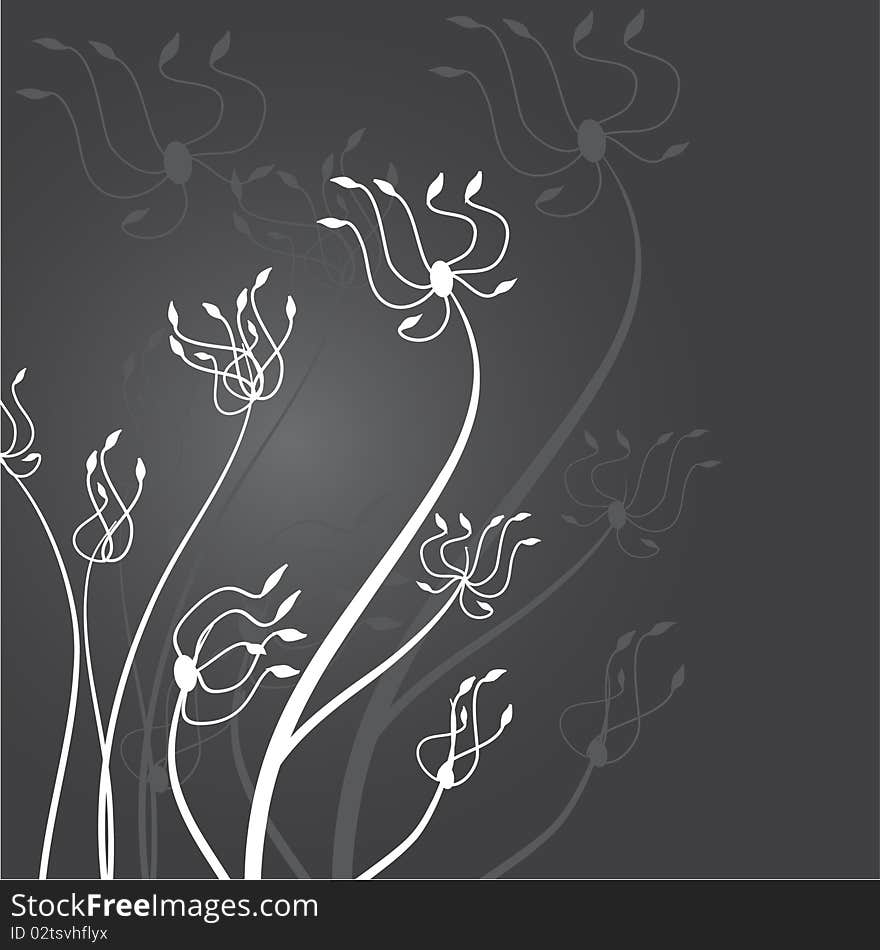 Flowers on a quiet background with pastel colors. Flowers on a quiet background with pastel colors