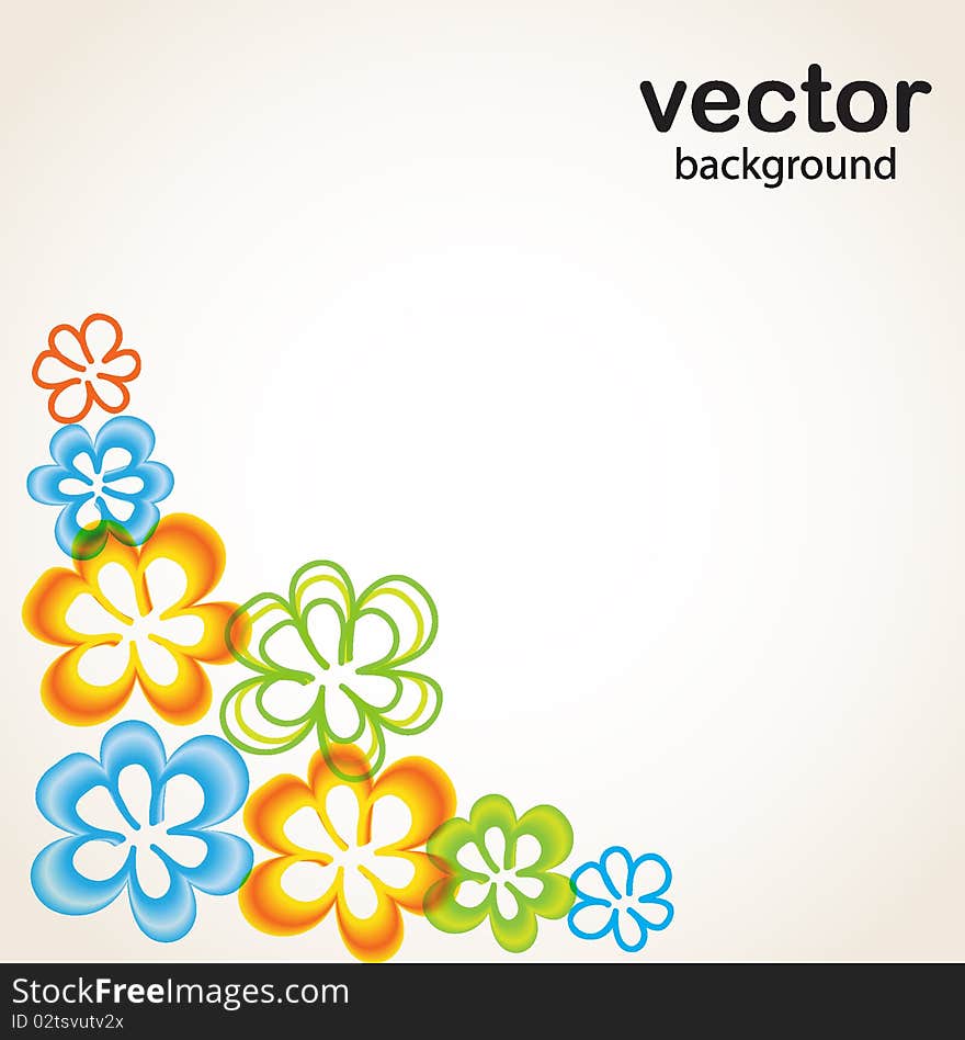 Abstract Floral Background.Vector Card