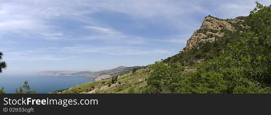 Aya cape panorama Crimea Ukraine