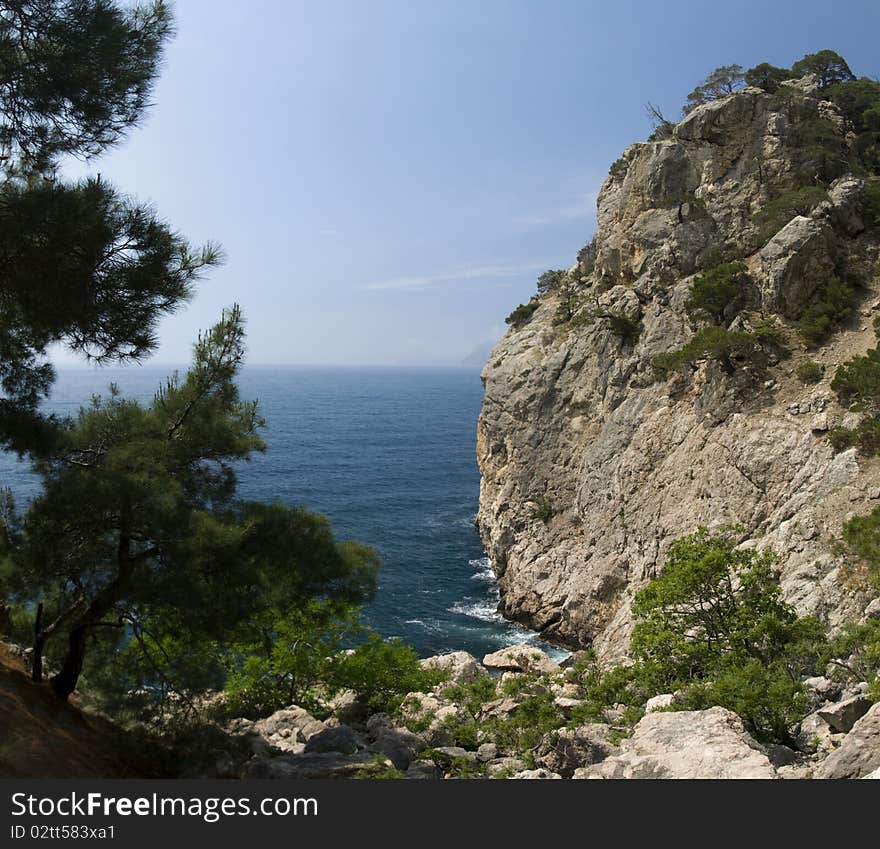 Aya cape panorama Crimea Ukraine