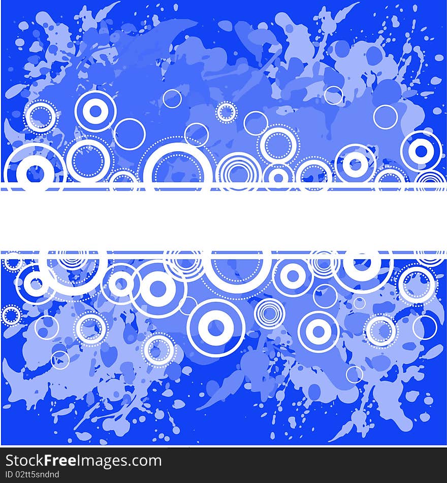 Blue Background With White Rings